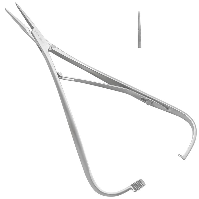 AR Instrumed 5.5" Elastomeric Ligature Grooved Placing Forceps, Serrated, 1/Pk. Features