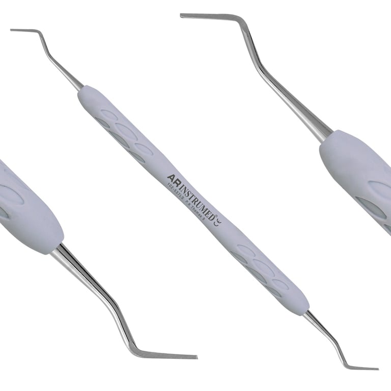 AR Instrumed Stainless Steel P.K. Thomas Wax Carver, Curved, Grey, 1/Pk. Features grey silicone