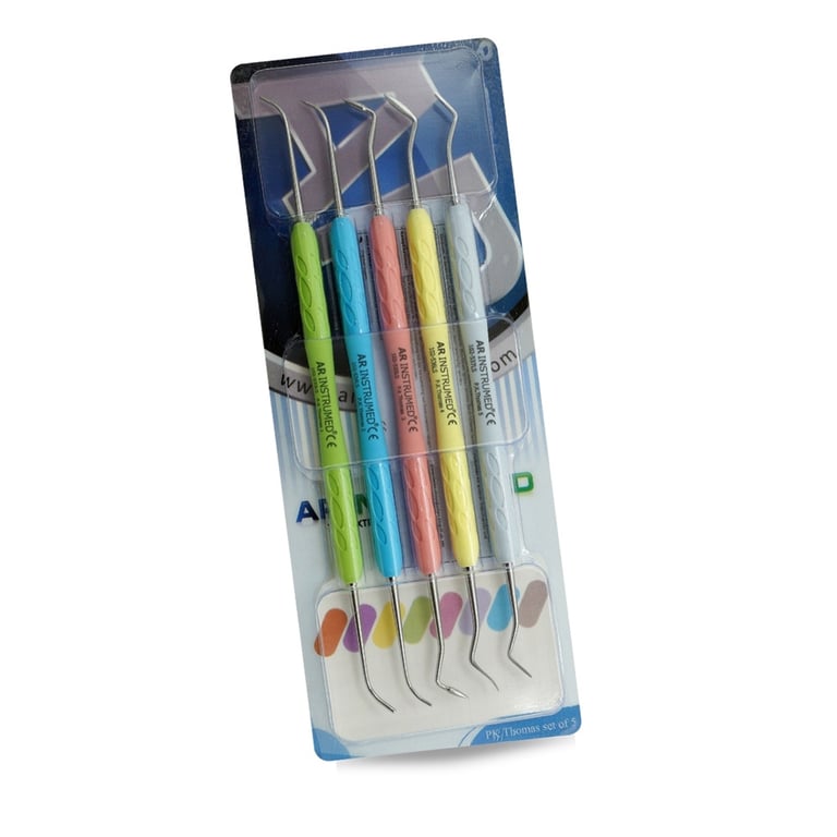 AR Instrumed P.K. Thomas Stainless Steel Wax Carver 5-Piece Set. Includes: #1-5 carvers with AR