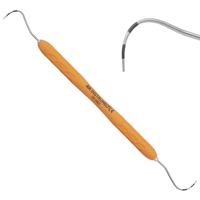 AR Instrumed Nabers Stainless Steel Probe, Double-Ended, Light-Orange, 1/Pk. Features silicone