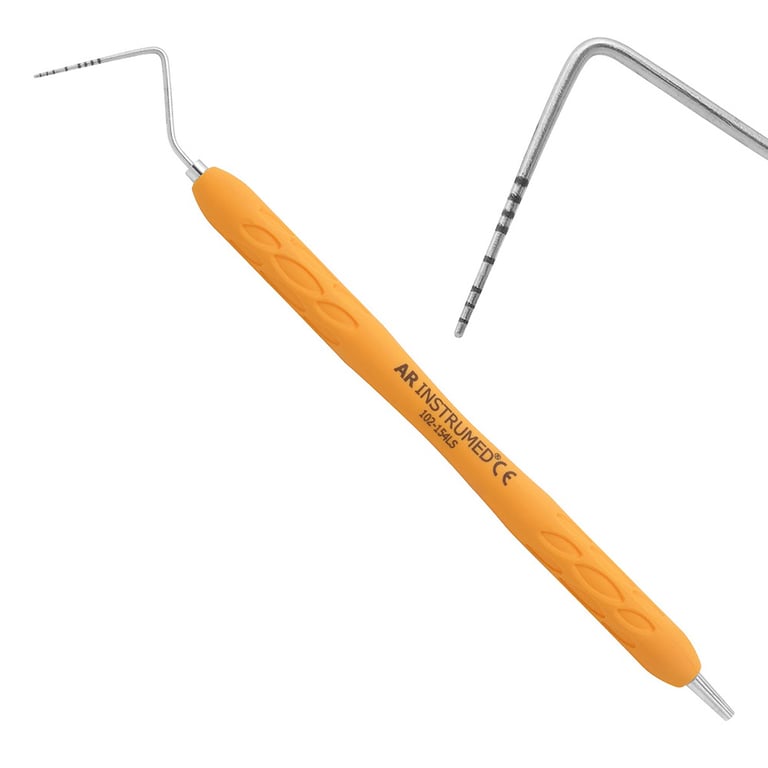 AR Instrumed Williams Stainless Steel Probe, Single-Ended, Light-Orange, 1/Pk. Features silicone