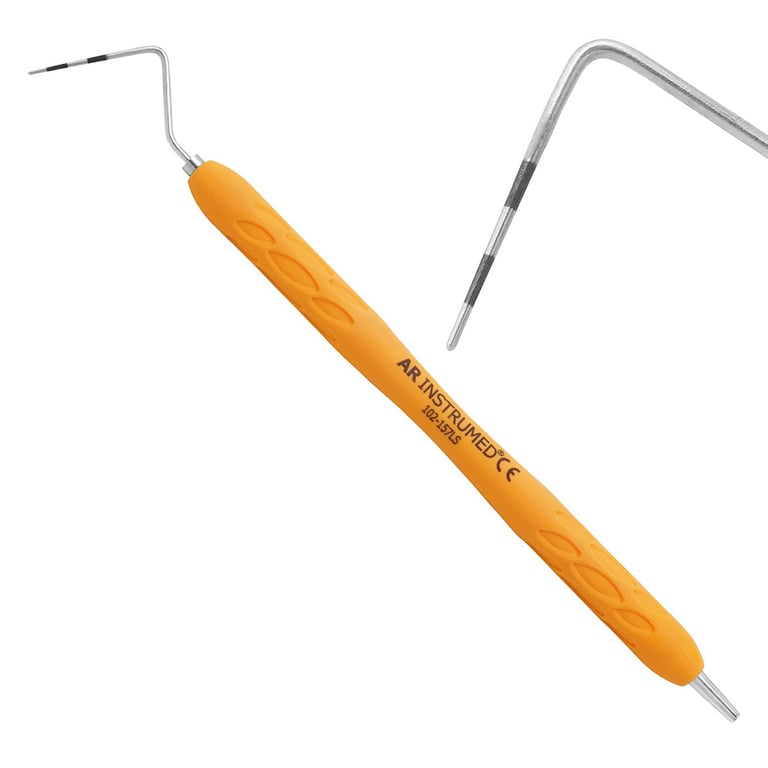 AR Instrumed #CP 12 Stainless Steel Probe, Single-Ended, Light-Orange, 1/Pk. Features silicone
