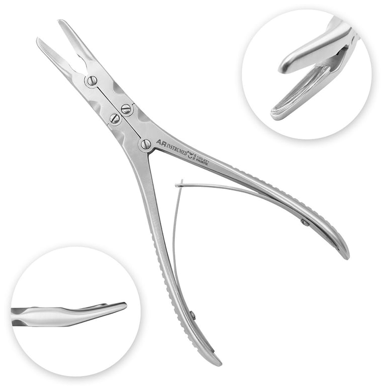 AR Instrumed 7.2" Beyer Stainless Steel Forceps Bone Rongeur, 1/Pk. Designed with double-action
