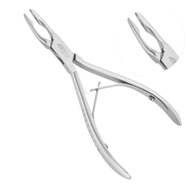 AR Instrumed 5.5" Stainless Steel Cleveland Bone Rongeur Forceps, 1/Pk. Designed with knurled