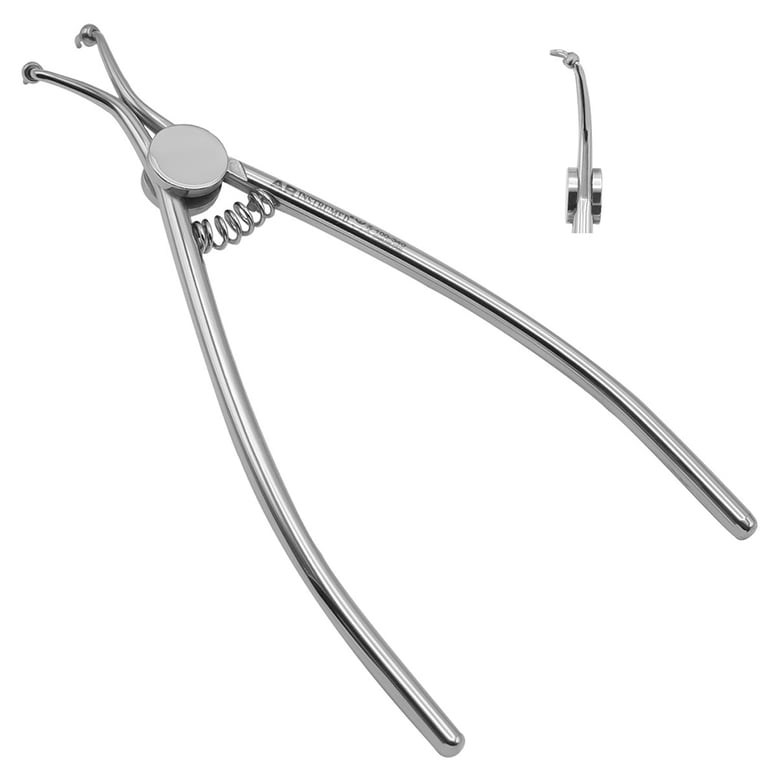 AR Instrumed 6.5" Stainless Steel Rubber Dam Clamp Forceps, 1/Pk. Beaked tips securely place