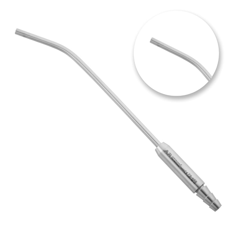AR Instrumed Stainless Steel Suction Tube, Rounded Tip, 1/Pk. Designed to evacuate saliva