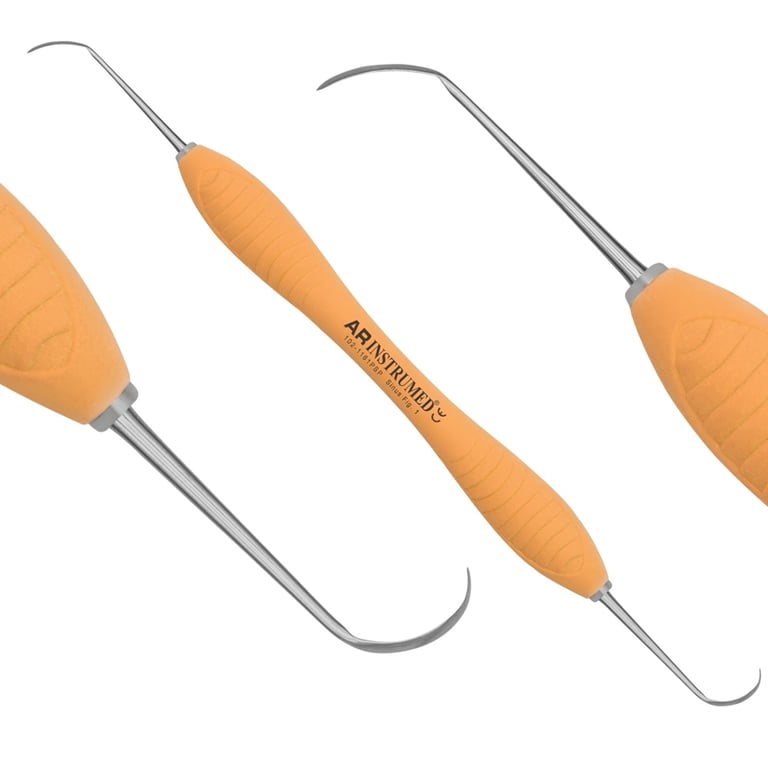 AR Instrumed #1 Stainless Steel Sinus Lift, Curved, Orange, 1/Pk. Features silicone handle