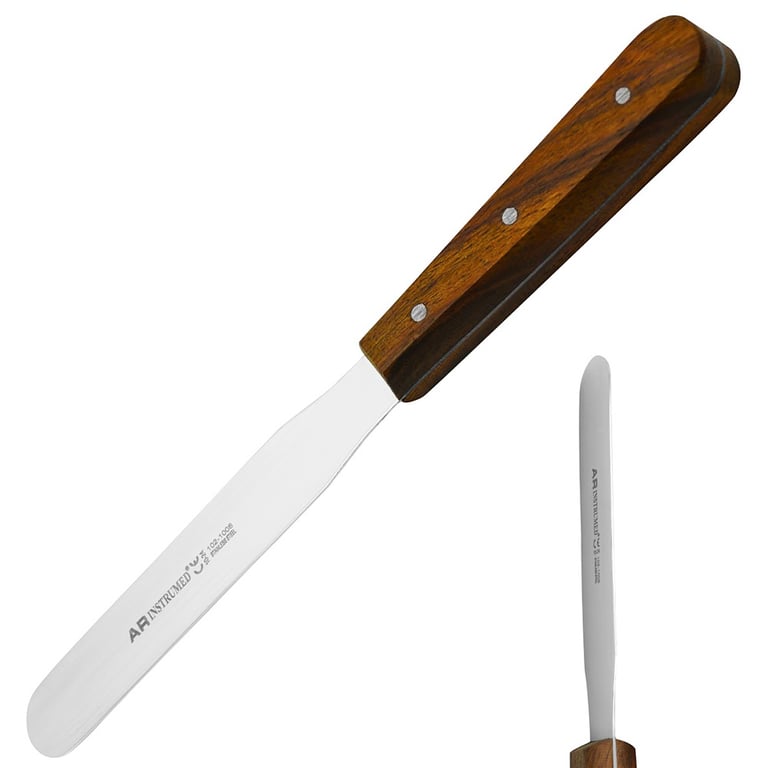 AR Instrumed 7.4" Stainless Steel Alginate Spatula, Flexible Straight Tip, 1/Pk. Designed