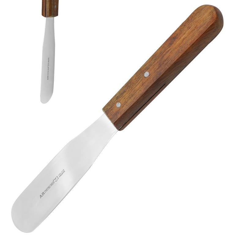 AR Instrumed 8.4" Stainless Steel Alginate Spatula, Flexible Straight Tip, 1/Pk. Designed