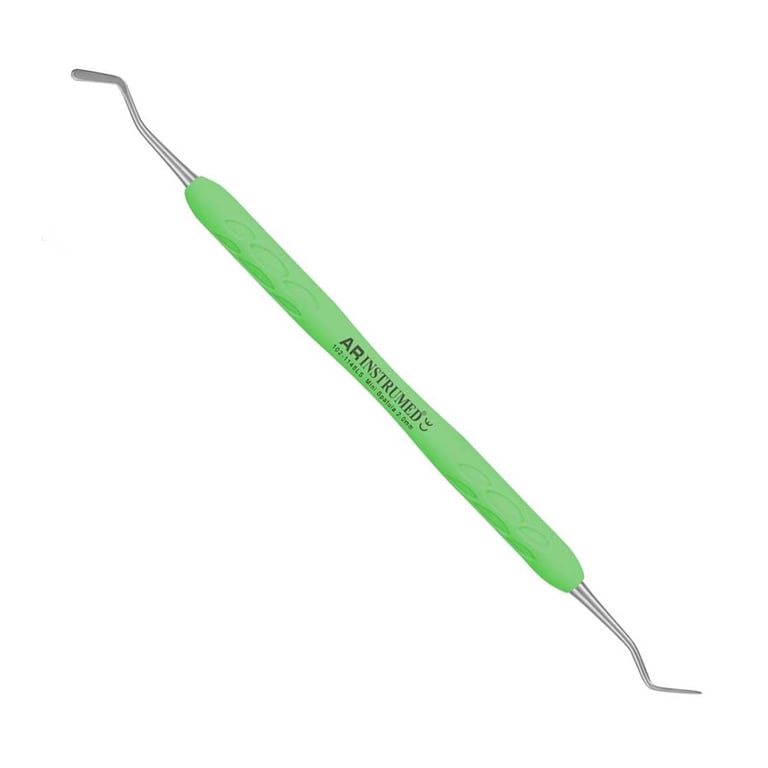 AR Instrumed Stainless Steel Mini Spatula, 2.0mm, AR Premium Green Handle, 1/Pk. Features