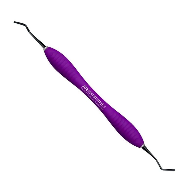 AR Instrumed Titanium-Coated Stainless Steel 2.5mm Heidemann Spatula, AR Premium Purple Handle
