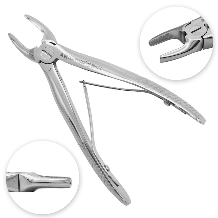 AR Instrumed 4" Stainless Steel Klein Extraction Forceps, Upper Incisors, 1/Pk. Features