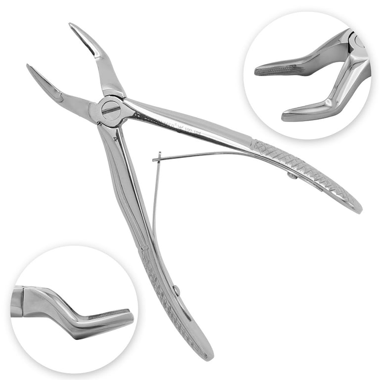 AR Instrumed 4" Stainless Steel Klein Extraction Forceps, Upper Roots, Serrated, 1/Pk. Features