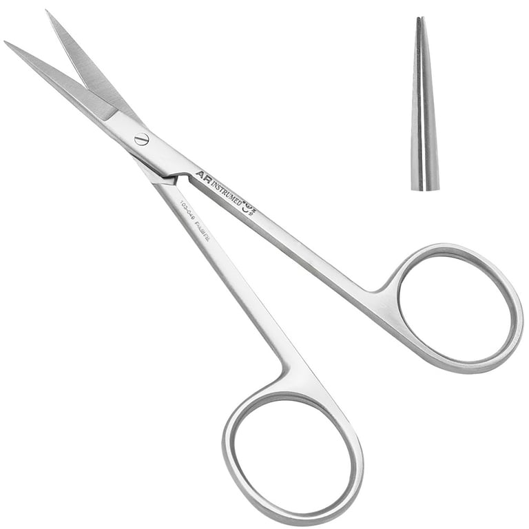 AR Instrumed 4.5" Stainless Steel Iris Scissors with Tungsten Carbide, Straight, 1/Pk (103-049)