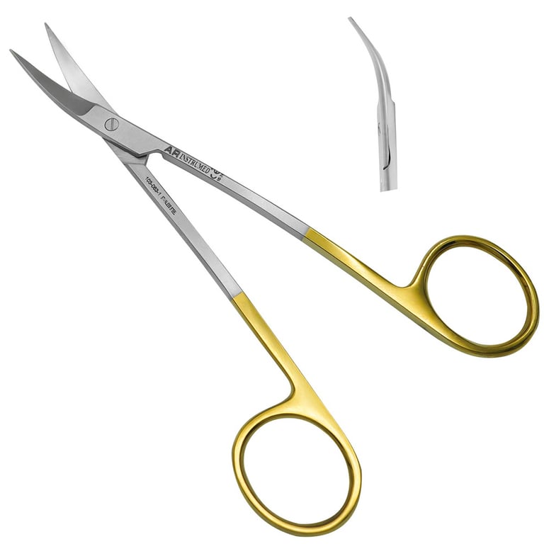 AR Instrumed 4.3" Stainless Steel La Grange Scissors with Tungsten Carbide, Double-Curved, 1/Pk
