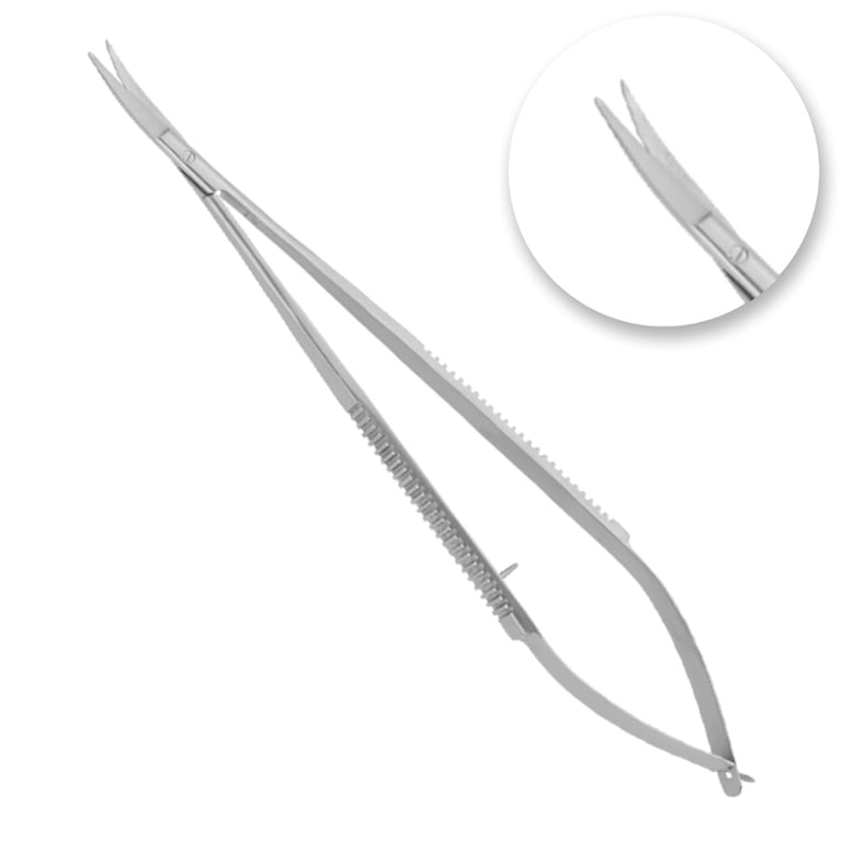 AR Instrumed 6" Stainless Steel Micro Castroviejo Scissors, Curved, 1/Pk. Features smooth