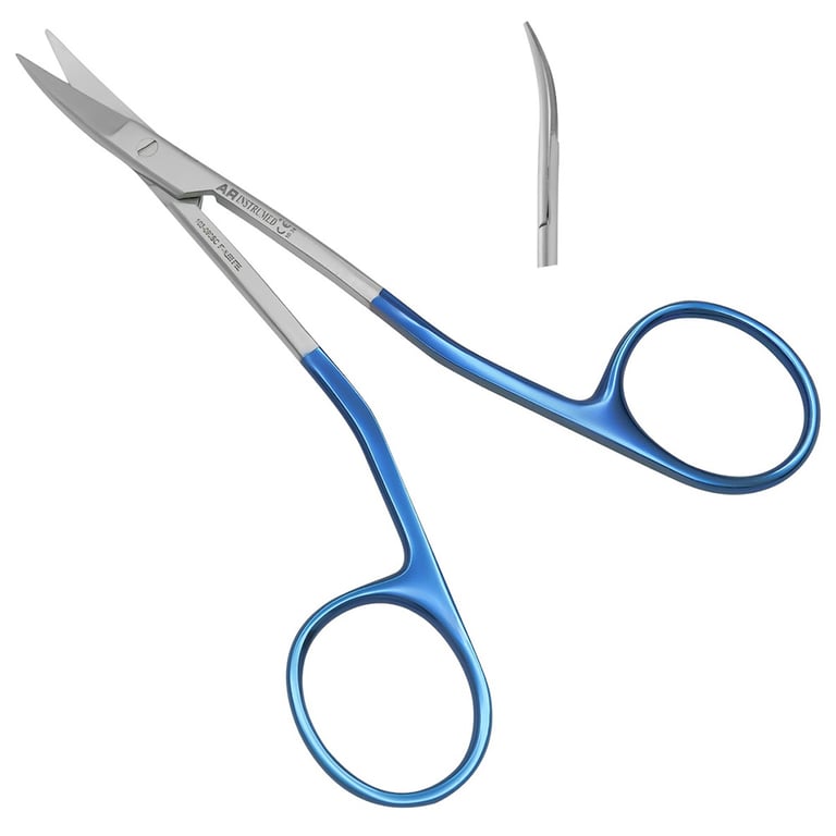 AR Instrumed 5.3" Stainless Steel La Grange Scissors, Double-Curved, 1/Pk. Features smooth