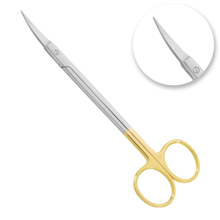 AR Instrumed 6" Stainless Steel Kelly Scissors with Tungsten Carbide, Curved, 1/Pk. Features