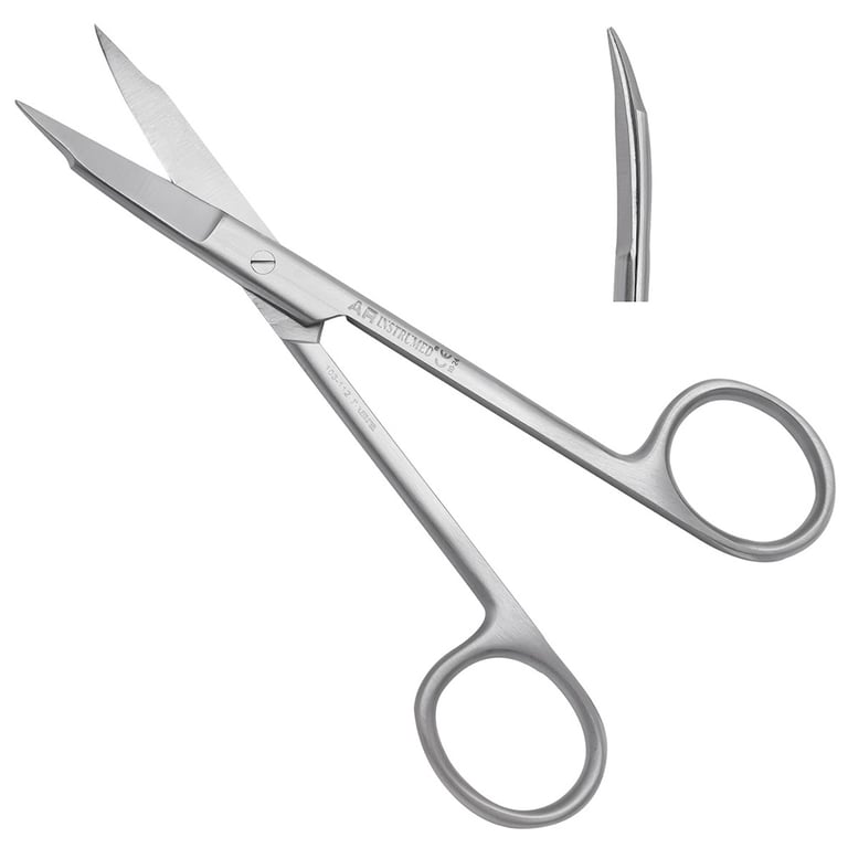 AR Instrumed 5" Stainless Steel Goldman-Fox Scissors, SuperCut, Curved, 1/Pk. Features smooth