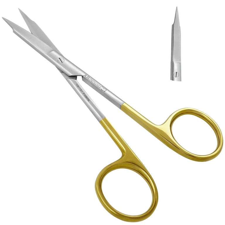 AR Instrumed 5" Stainless Steel Goldman-Fox Scissors with Tungsten Carbide, Straight (103-113-1)