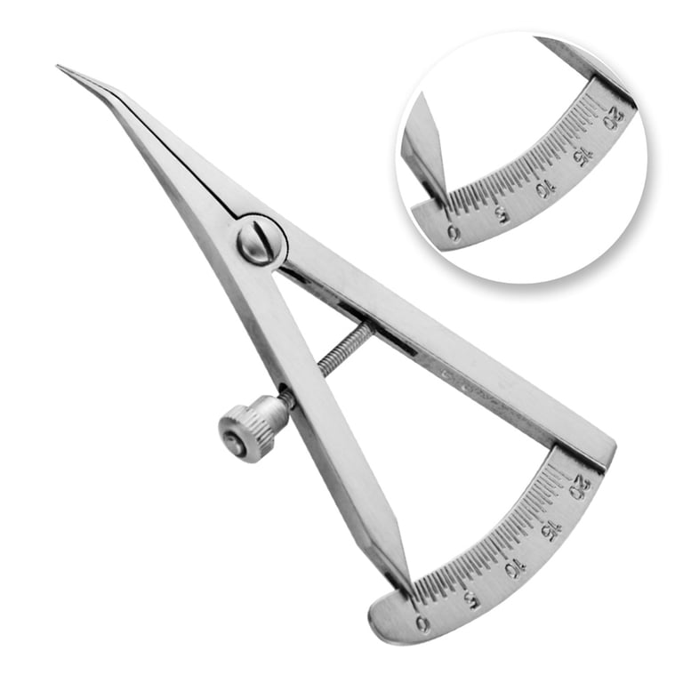 AR Instrumed Castroviejo Stainless Steel Curved Caliper, 0-20mm, Smooth Curved Tip, 1/Pk. Features