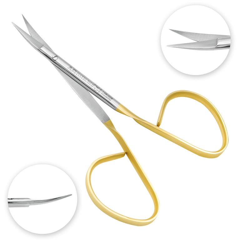 AR Instrumed 4" Stainless Steel Micro Iris Scissors with Tungsten Carbide, Straight, 1/Pk