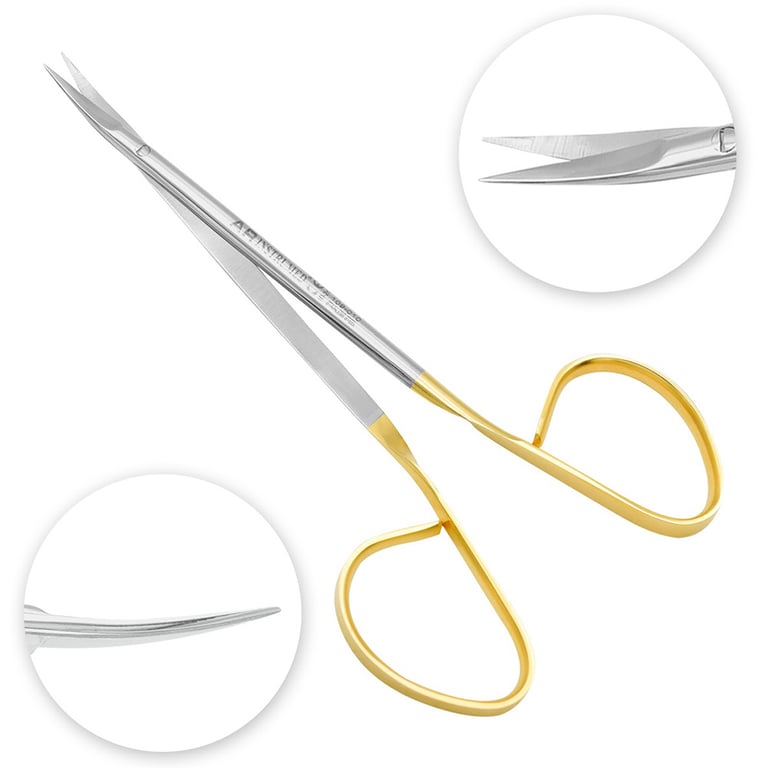 AR Instrumed 5" Stainless Steel Micro Iris Scissors with Tungsten Carbide, Curved, 1/Pk. Features