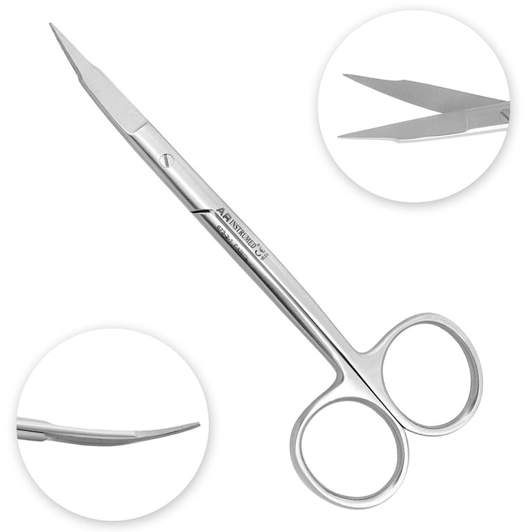 AR Instrumed 5" Stainless Steel Goldman-Fox Scissors, Double-Curved, 1/Pk. Features smooth