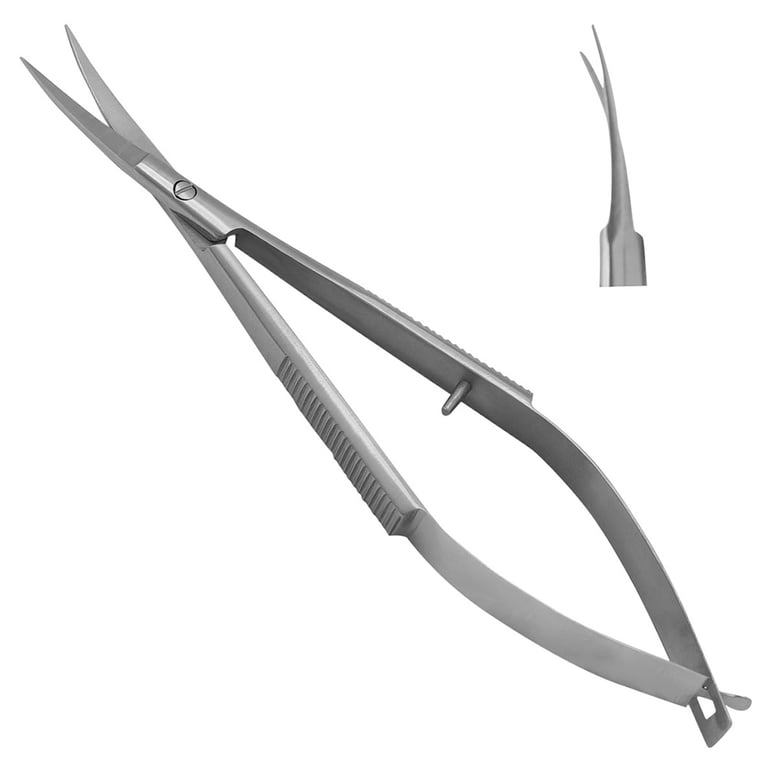 AR Instrumed 4.5" Stainless Steel Micro Castroviejo Scissors, Curved, 1/Pk. Features smooth