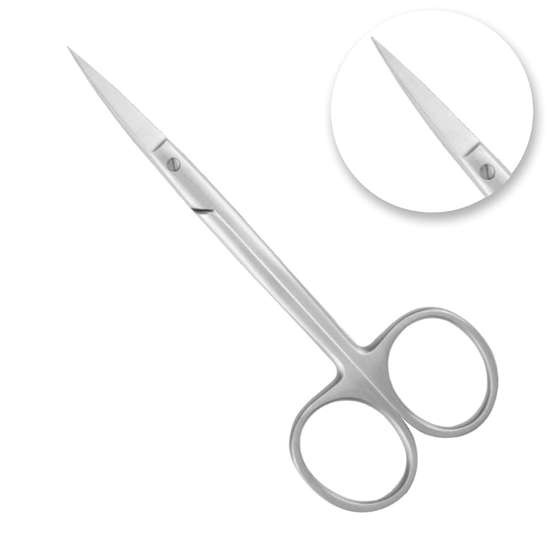 AR Instrumed 5" Stainless Steel Iris Scissors, Fine Tip, Straight, 1/Pk. Features smooth