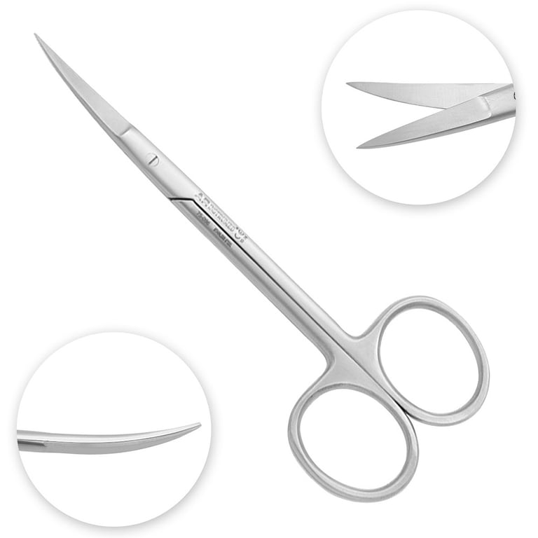 AR Instrumed 5" Stainless Steel Iris Scissors, Fine Tip, Curved, 1/Pk. Features smooth and precise