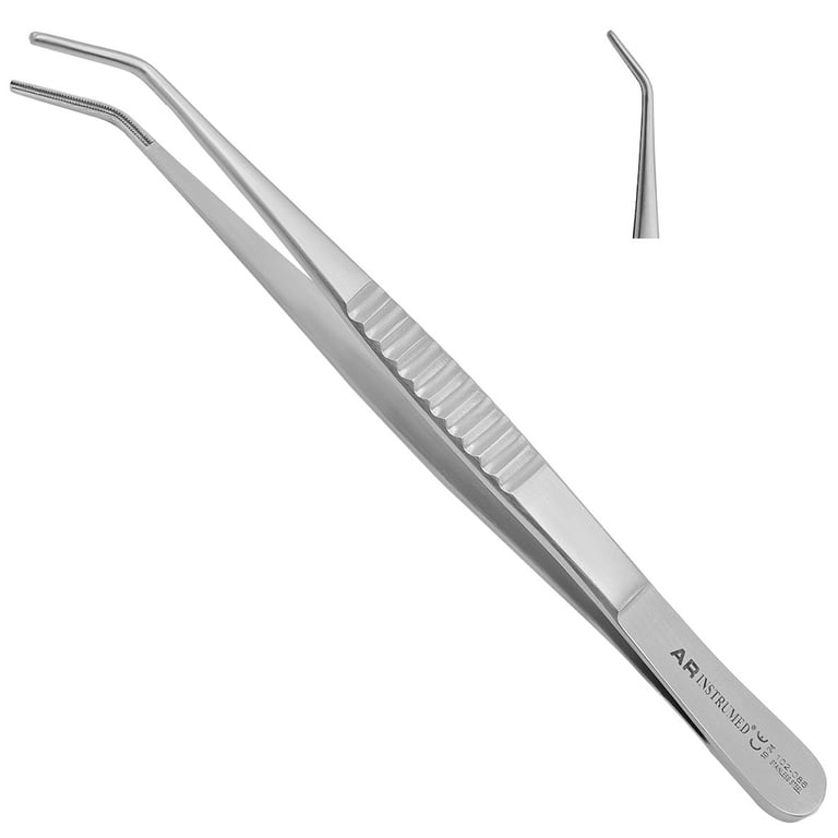 AR Instrumed 6" Stainless Steel Debakey Forceps Tweezer, Curved, 1/Pk. Features medical-grade