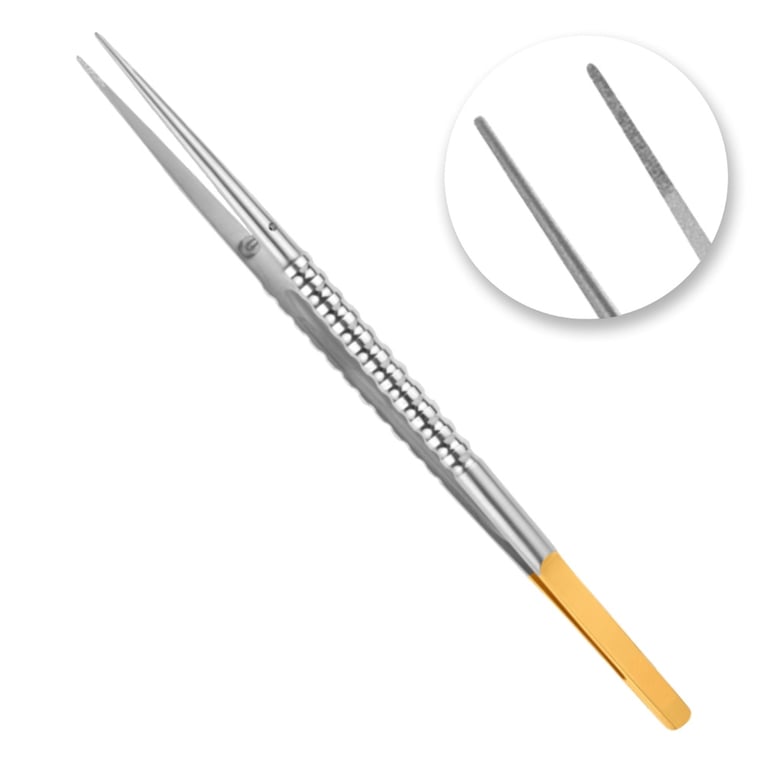 AR Instrumed 7" Stainless Steel Tissue Cutting Tweezer, Straight, Serrated, 1/Pk. Features