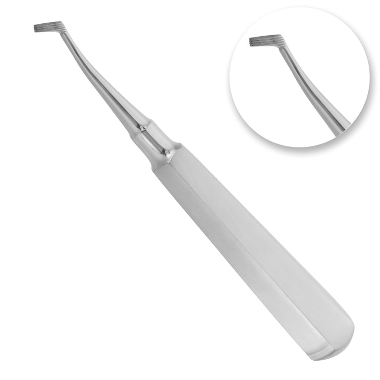 AR Instrumed 14cm Stainless Steel Orthodontic Mershon Band Pusher Elevator, Thin Serrated Curved