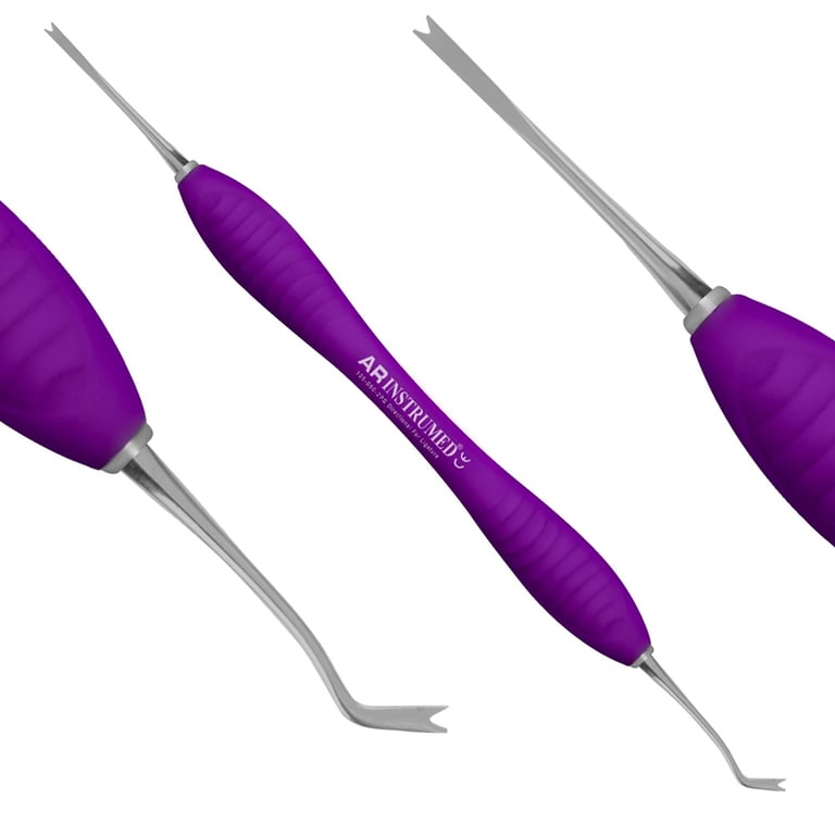 AR Instrumed Stainless Steel Directional Ligature Scaler, Angled Double Tip, 1/Pk. Features 6"