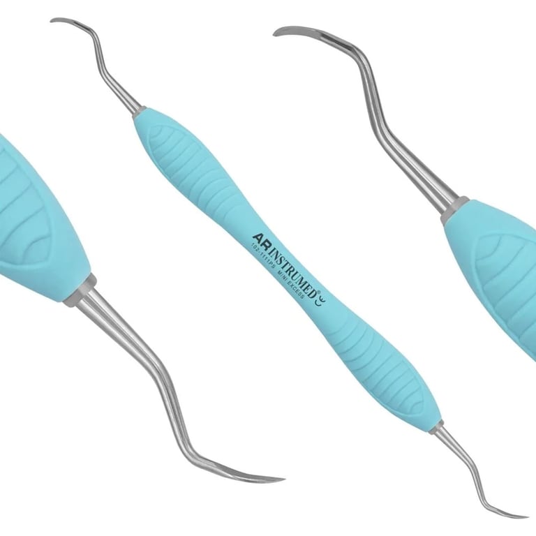 AR Instrumed Stainless Steel Mini Excess Scaler, AR Premium Blue Handle, 1/Pk. Features a sharp