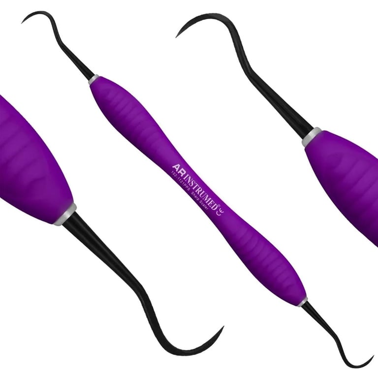 AR Instrumed Stainless Steel Sharpjack Scaler, AR Premium Plus Purple Handle, Titanium Coated