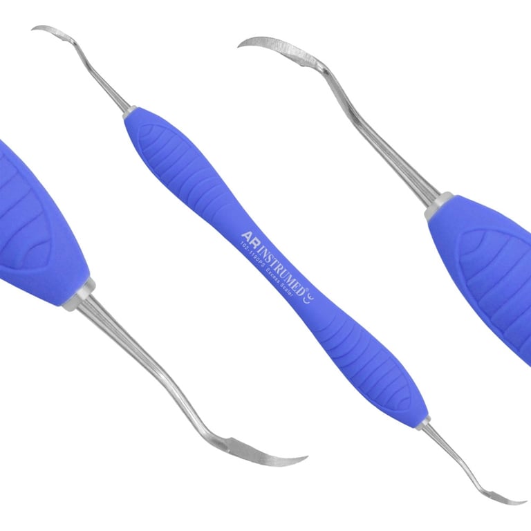 AR Instrumed Stainless Steel Excess Scaler, AR Premium Blue Handle, 1/Pk. Features a polished