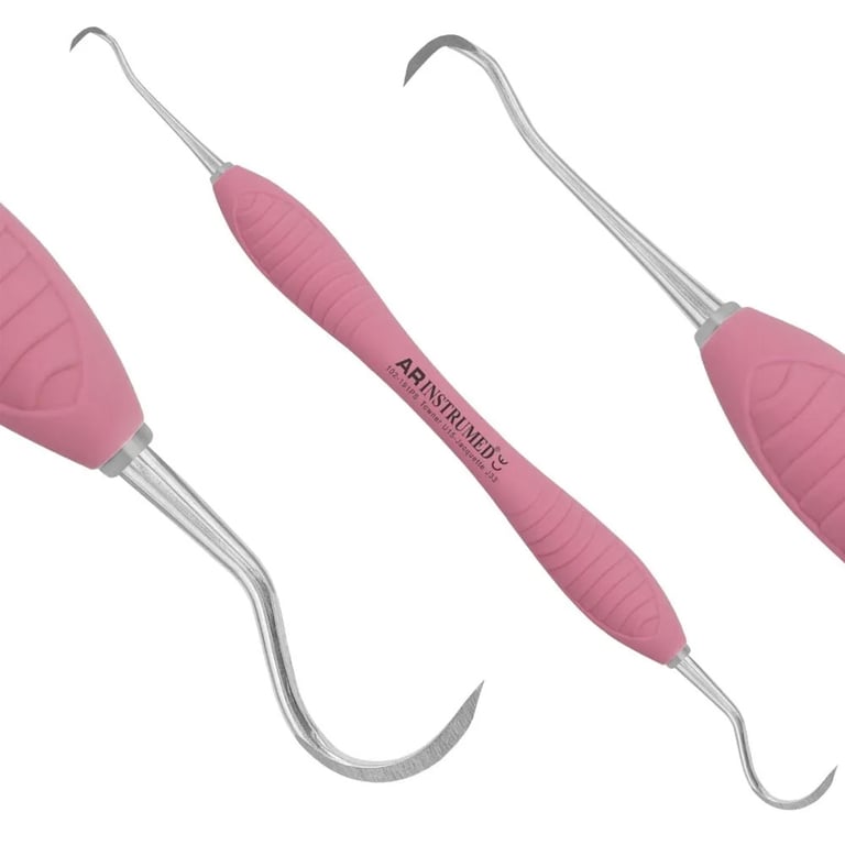 AR Instrumed Stainless Steel Towner U15/Jacquette J33 Scaler, AR Premium Pink Handle, 1/Pk