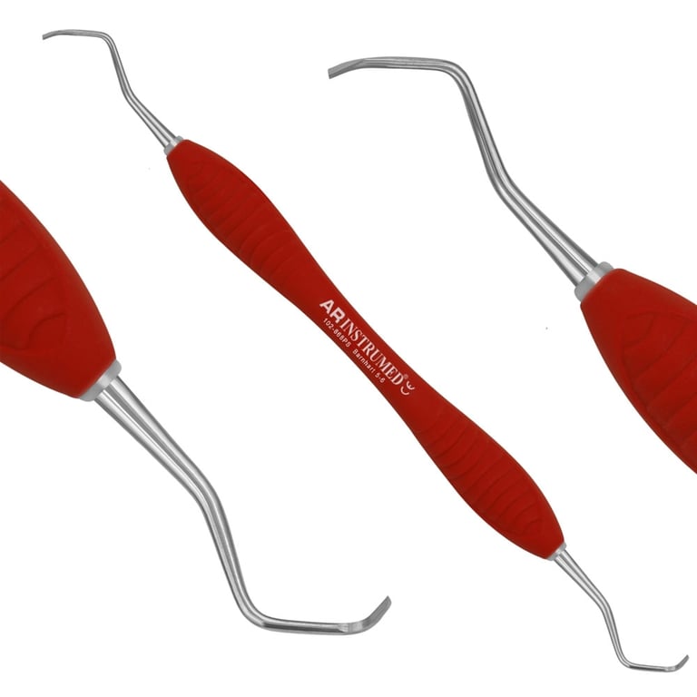 AR Instrumed Stainless Steel 5/6 Barnhart Curette, AR Premium Red Handle, 1/Pk. Features