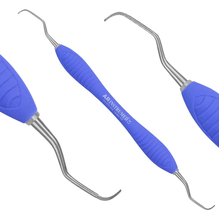 AR Instrumed Stainless Steel 5/6 Langer Curette, AR Premium Blue Handle, 1/Pk. Features a polished