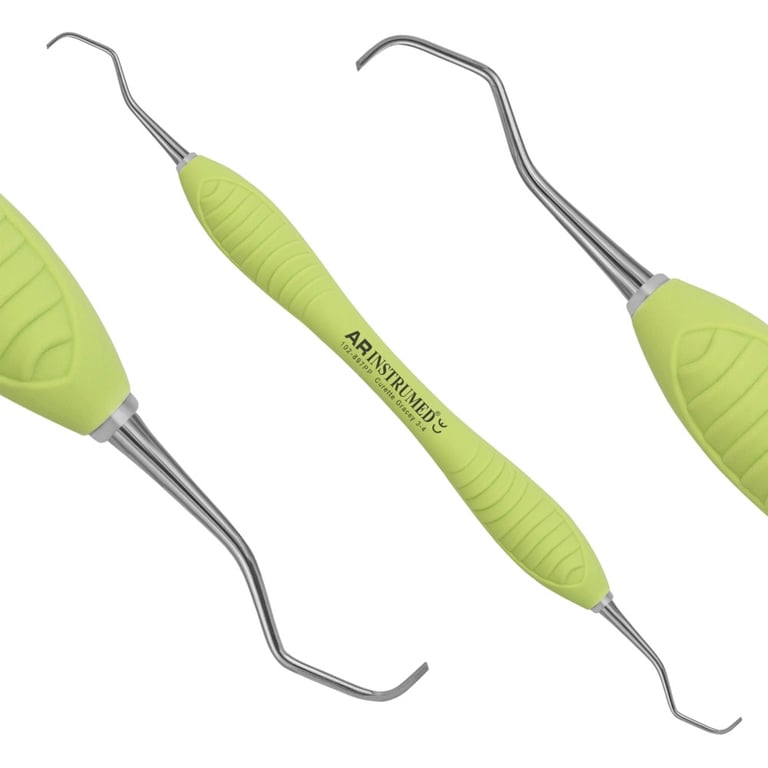 AR Instrumed Stainless Steel 3/4 Gracey Curette, AR Premium Green Handle, 1/Pk. Features