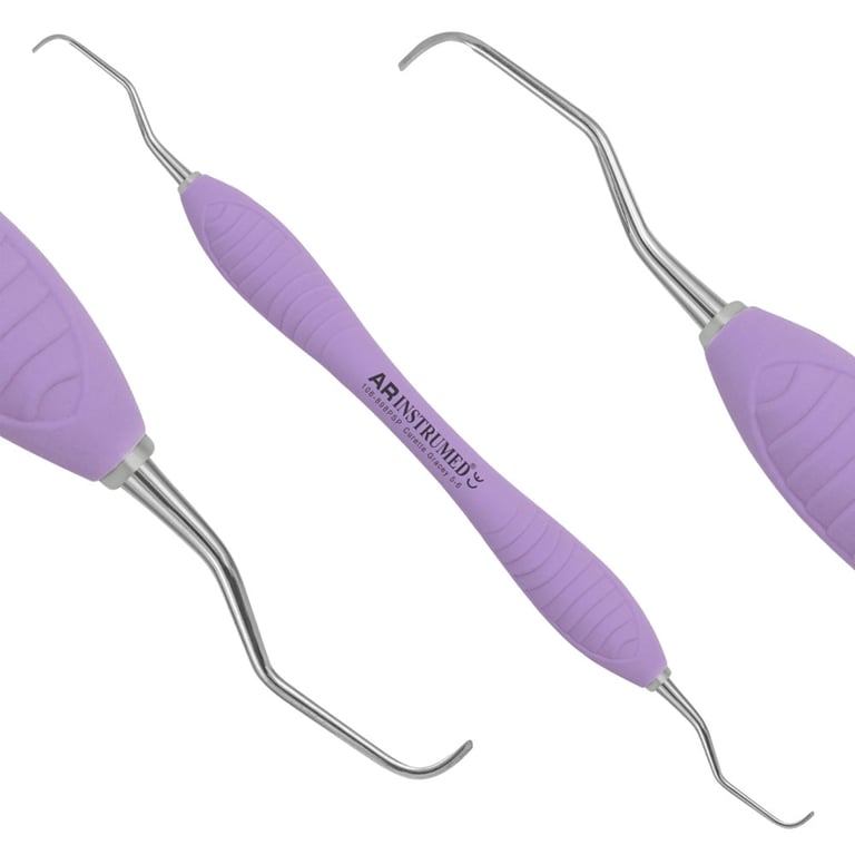 AR Instrumed Stainless Steel NiTi 5/6 Gracey Curette, AR Premium Pro Purple Handle, 1/Pk. Features
