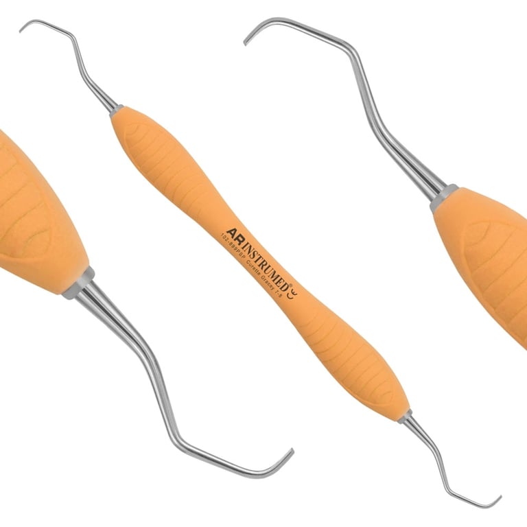 AR Instrumed Stainless Steel NiTi 7/8 Gracey Curette, AR Premium Pro Orange Handle, 1/Pk. Features