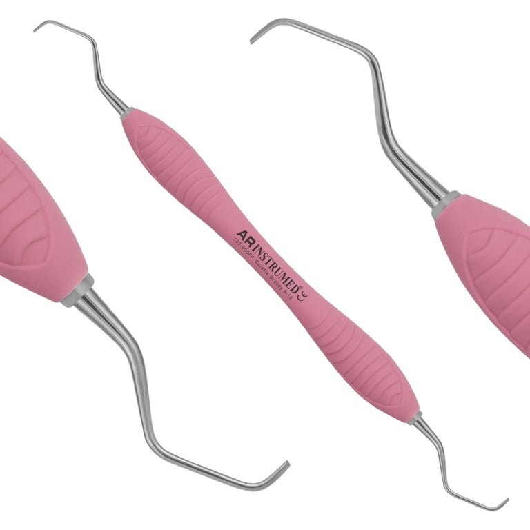 AR Instrumed Stainless Steel 9/10 Gracey Curette, AR Premium Pink Handle, 1/Pk. Features