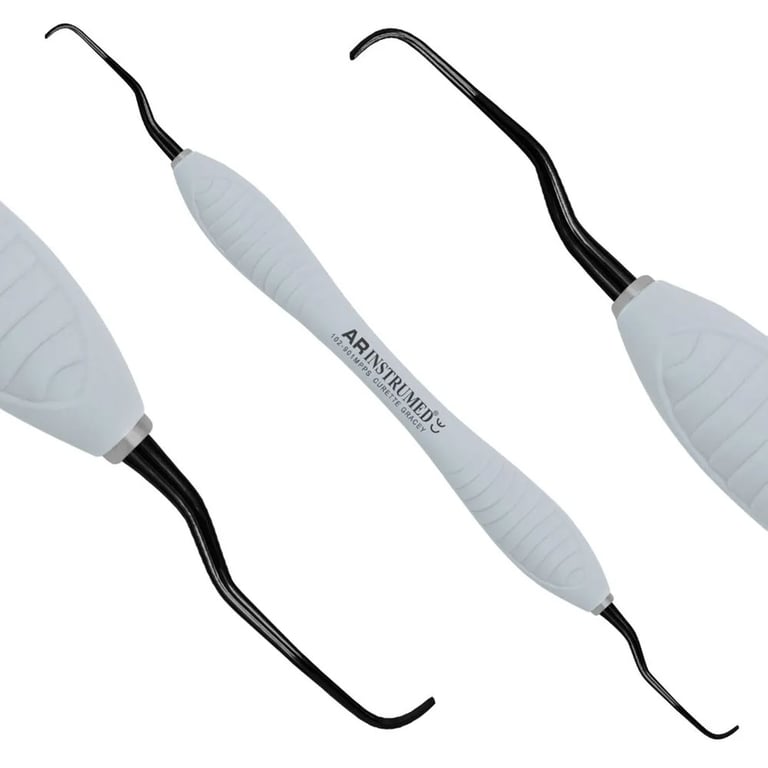 AR Instrumed Stainless Steel 11/12 Gracey Curette, Titanium Coated Tips, AR Premium (102-901MPPS)