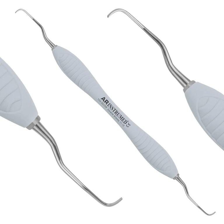 AR Instrumed Stainless Steel 11/12 Gracey Curette, AR Premium Gray Handle, 1/Pk. Features