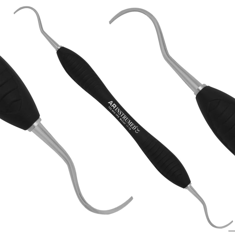 AR Instrumed Stainless Steel 17/18 McCall, AR Premium Black Handle, 1/Pk. Features a polished