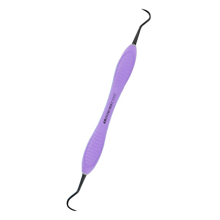 AR Instrumed Stainless Steel H6/H7 Scaler, AR Premium Plus Purple Handle, Titanium Coated Tips