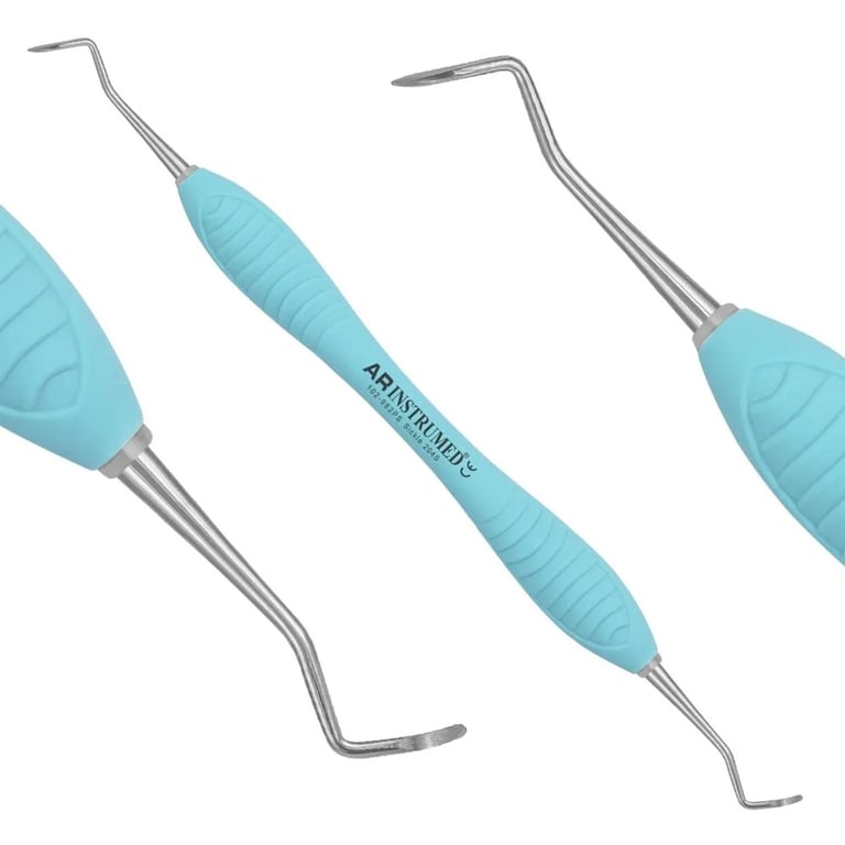AR Instrumed Stainless Steel 204S Sickle Scaler, AR Premium Blue Handle, 1/Pk. Features a polished